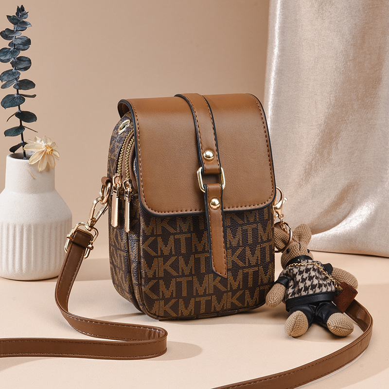 Women's Retro Multi-layer Messenger Mobile Phone Bag - Image 16