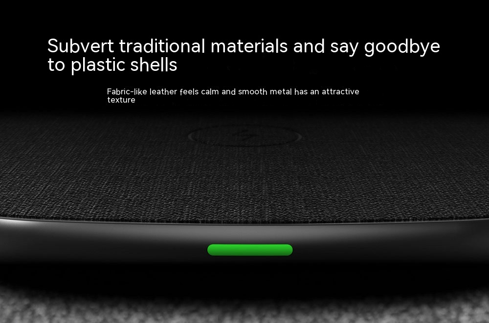 Metal Cloth Wrapper Leather Wireless Charger