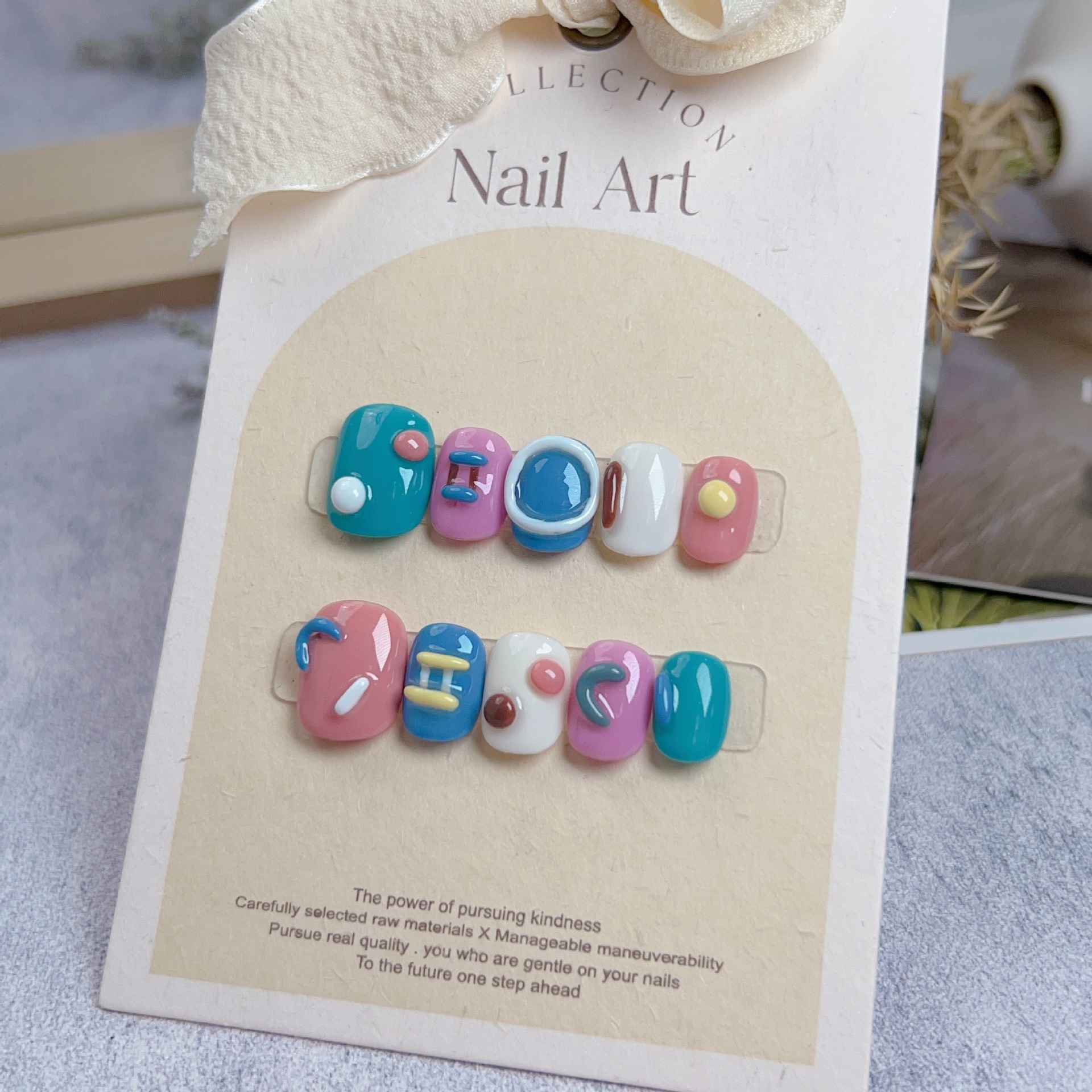 Cute Macaron Color Removable Manicure Japanese Style