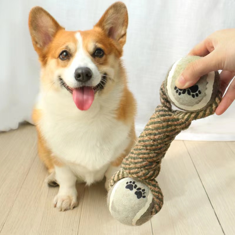 Pet Dog Toys For Large Small Dogs Toy Interactive Cotton Rope Mini Dog Toys Ball For Dogs Accessories Toothbrush Chew Premium Cotton-Poly Tug Toy For Dogs Interactive Rope Dog Toy For Medium Dogs