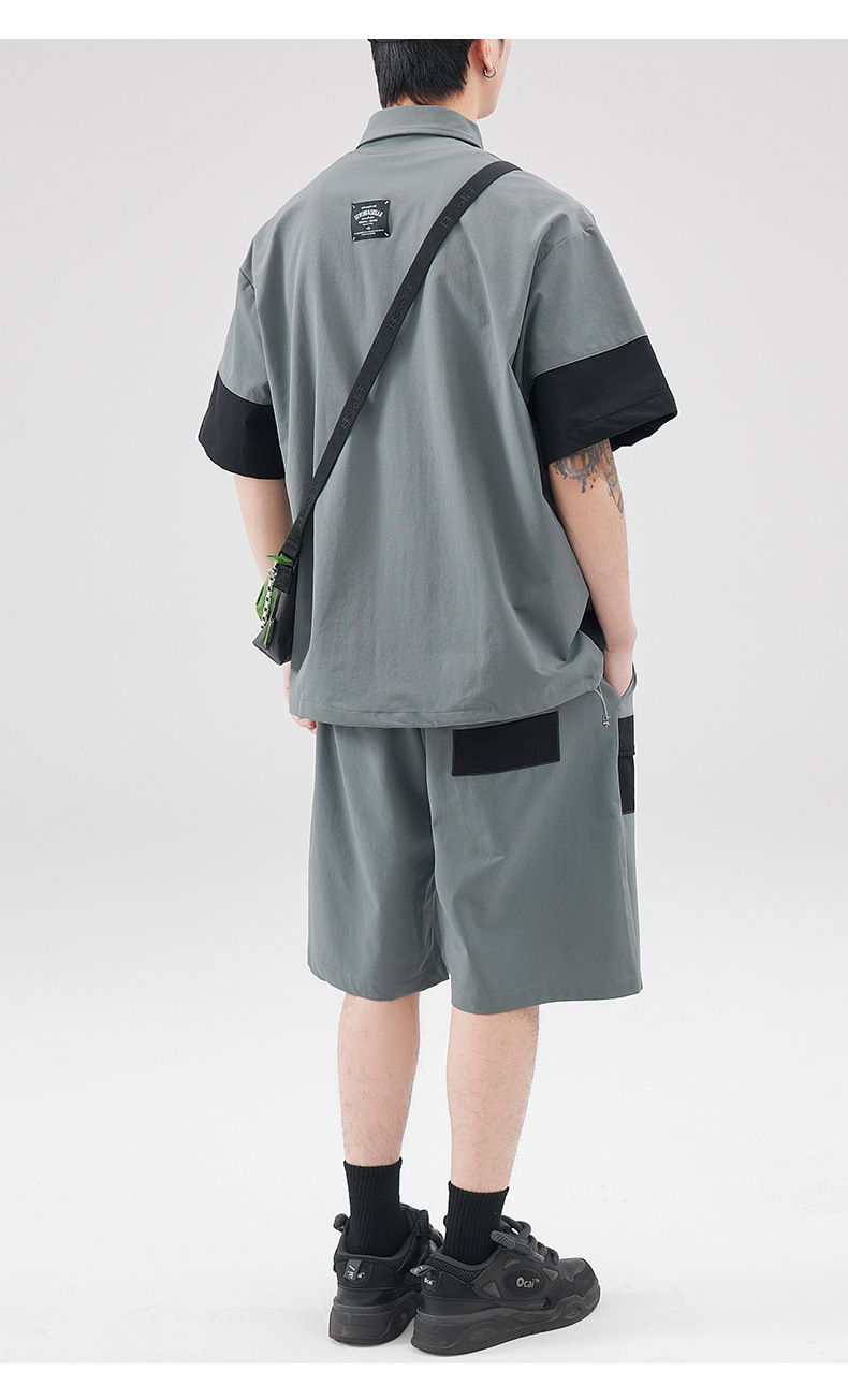 Japanese Retro Overalls Casual Quick-drying Shorts