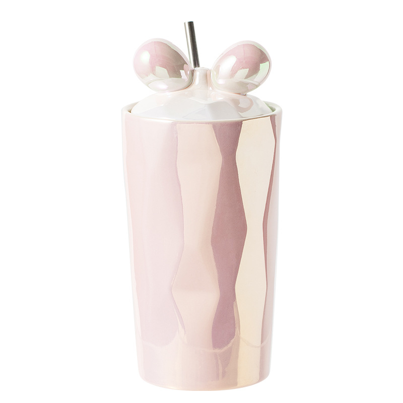 Title 3, Double-layer Straw Bow Girl Tumbler Anti-scald ...