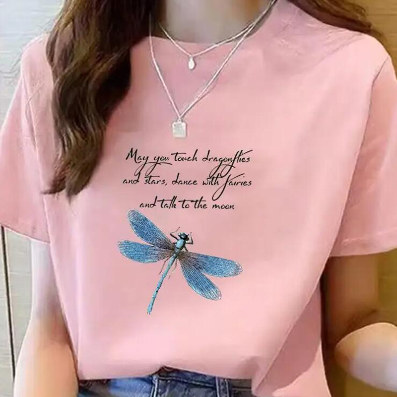 European And American Digital Printing Casual Round Neck Short Sleeves