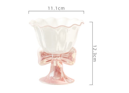 Title 1, Fantasy Bow Ceramic Ice Cream Dessert Cup