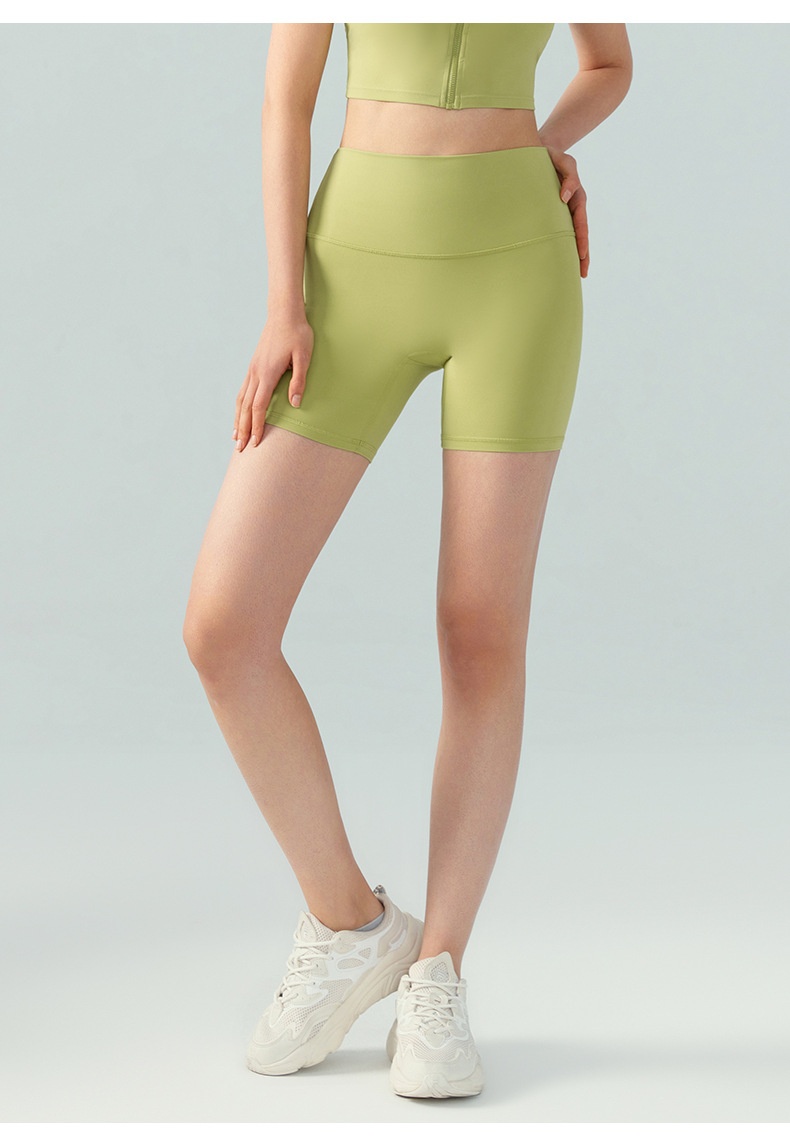 Lycra Yoga Tight Shorts Women's Summer High Elastic Hip Lifting Four Points Cycling Pants Anti-exposure - Image 5