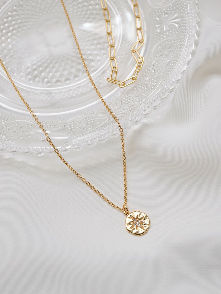 European And American Retro Hexagram Necklace Women