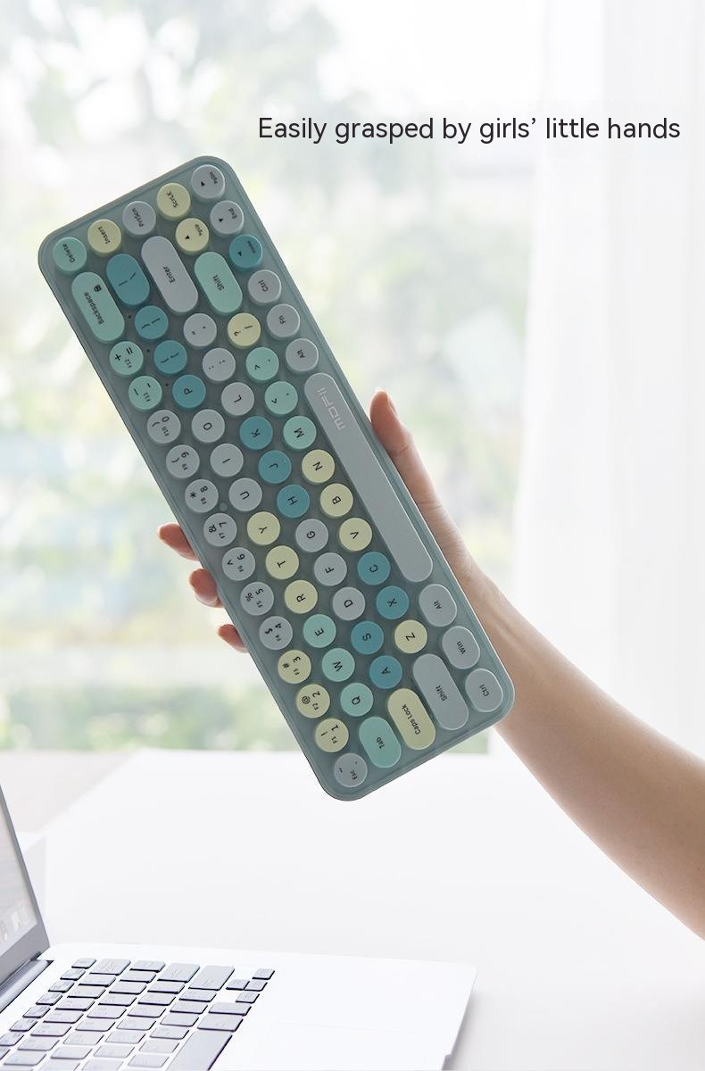 Wireless Keyboard Mouse Punk Color Matching