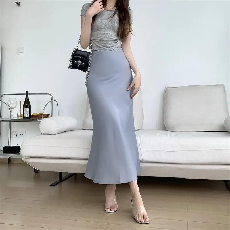 Women's Summer New Design Sense Niche High Waist Petite Hot Girl Fishtail Skirt