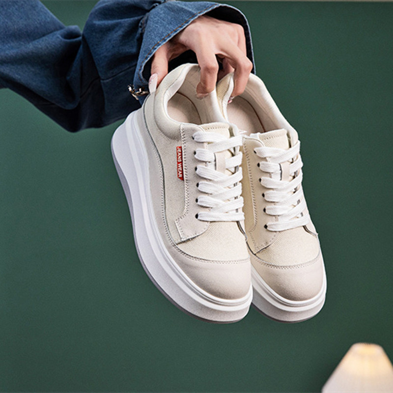 Women's Fashion Thick-soled Leather Board Shoes - Image 5