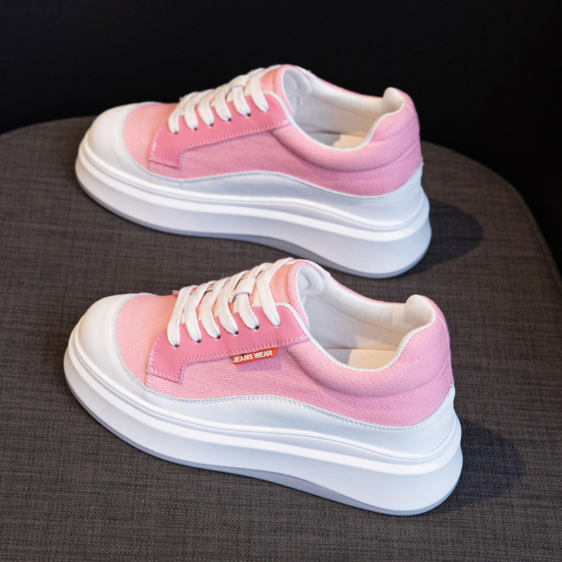 Women's Fashion Thick-soled Leather Board Shoes - Image 6