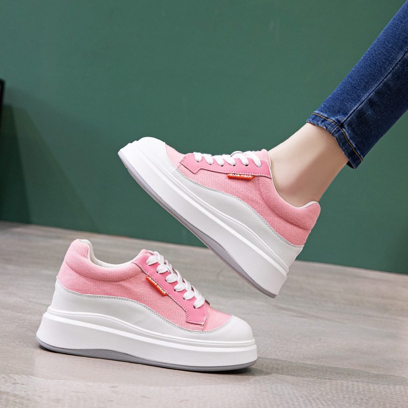 Women's Fashion Thick-soled Leather Board Shoes - Image 12