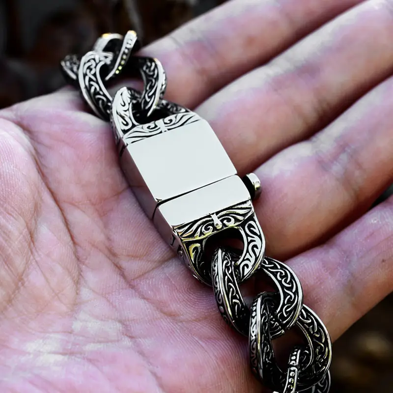 Men's Titanium Stainless Steel Casting Vintage Bracelet