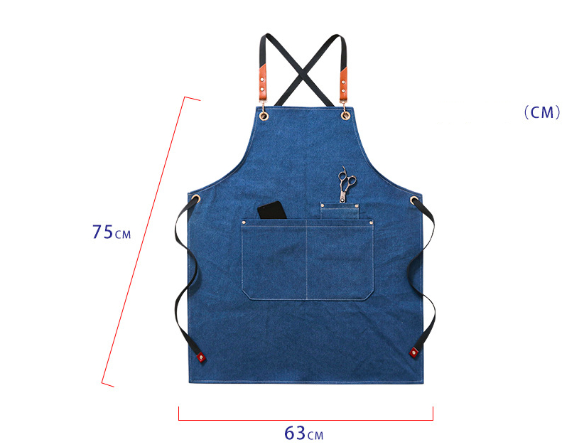 Title 5, Cafe Barber Restaurant Denim Work Apron