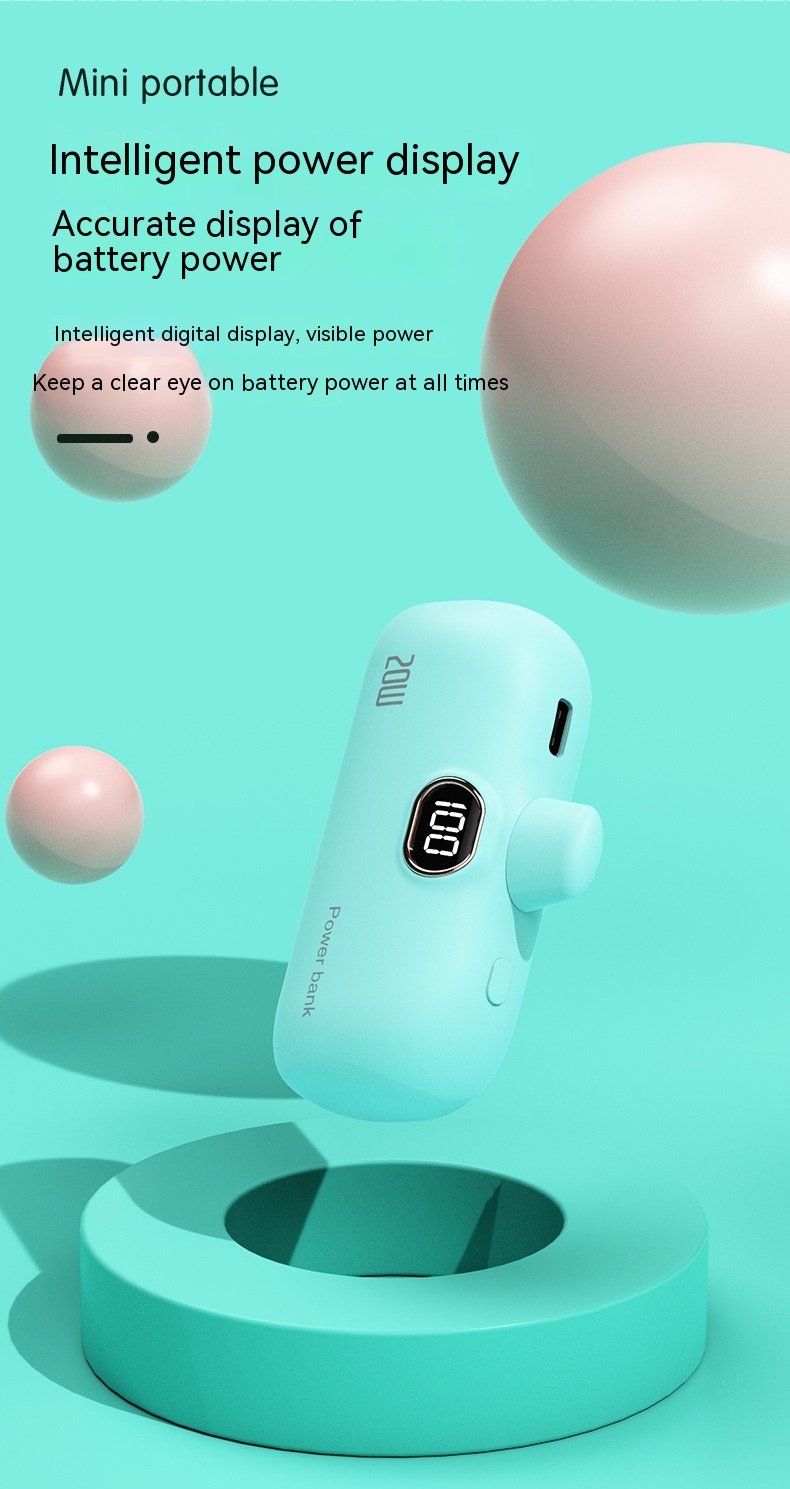 Title 7, Pocket Wireless Capsule Power Bank Small Portab...