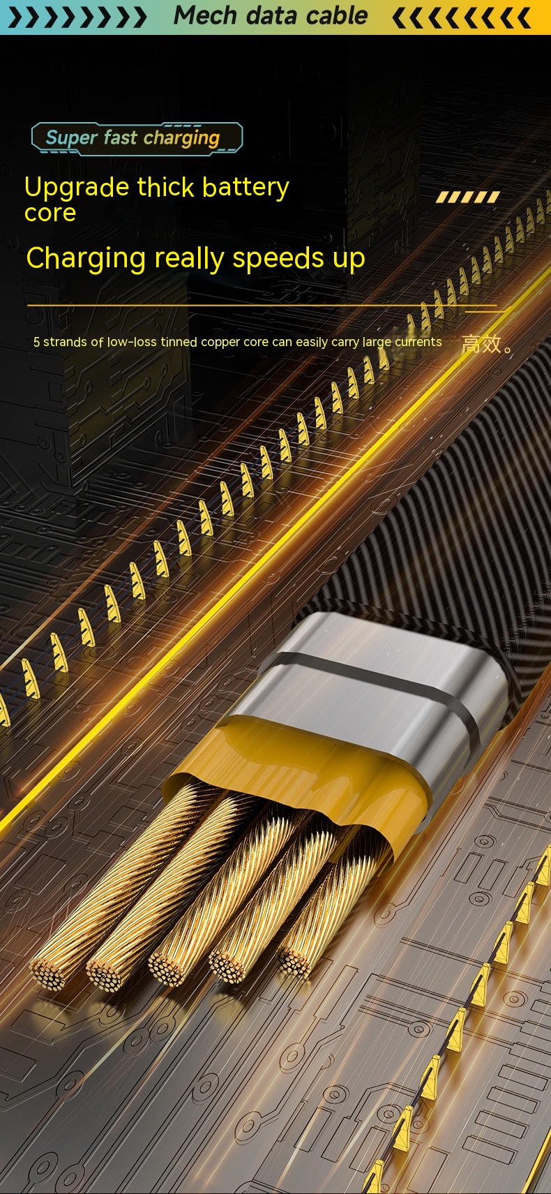 Four-in-one Super Fast Charge Data Cable