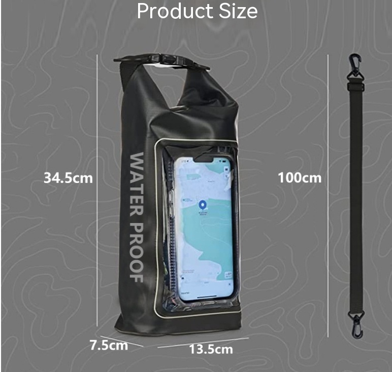 2L Water-proof Outdoor Crossbody Mobile Phone PVC Swimming Water-proof Bag