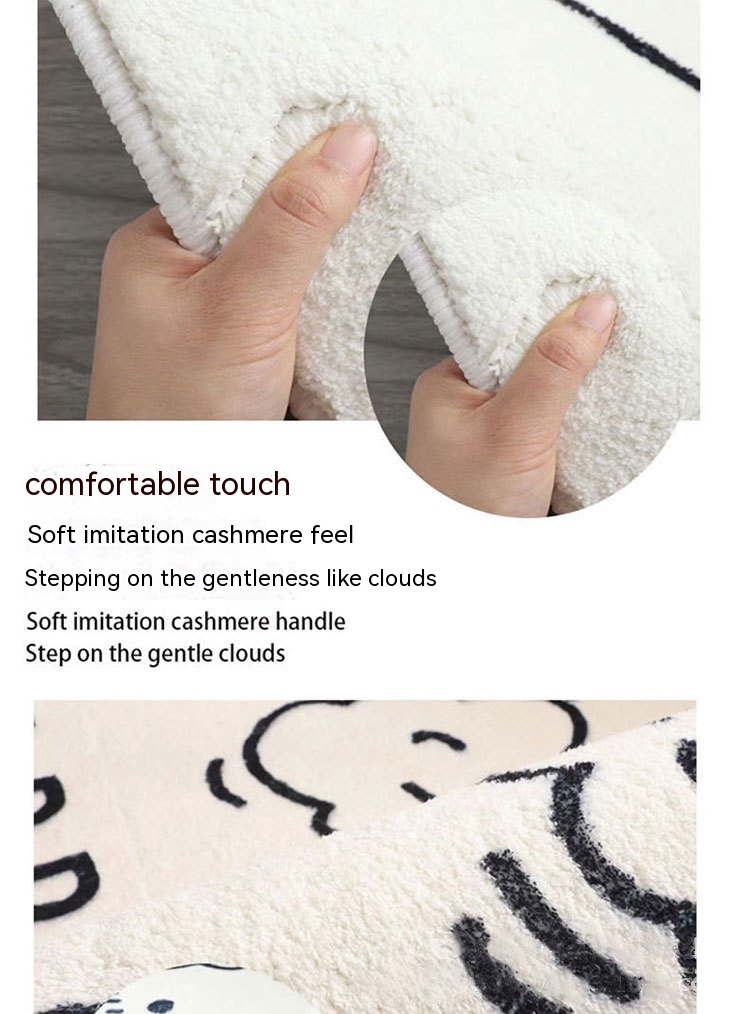 2403210328380329300 - Cashmere Bedroom Bedside Blanket Absorbent Non-slip Mat