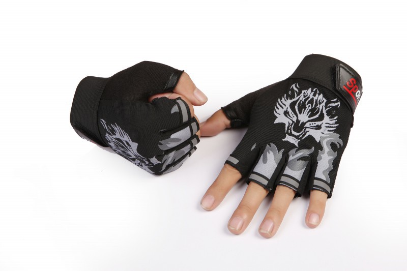 Title 6, Gants sans doigts tête de loup pour homme, parf...