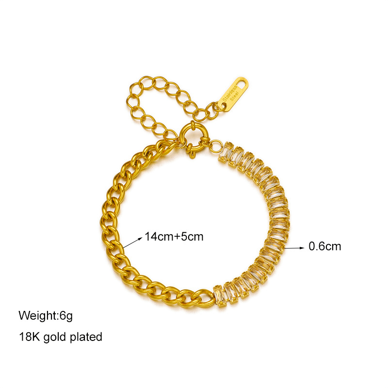 Women's Fashion Special-interest Simple Long Gang Drill Bracelet