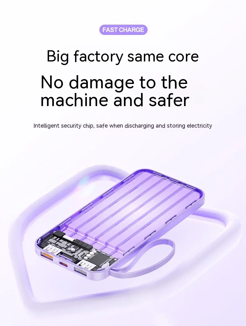 Fast Charge With Cable 20000mAh Large Capacity