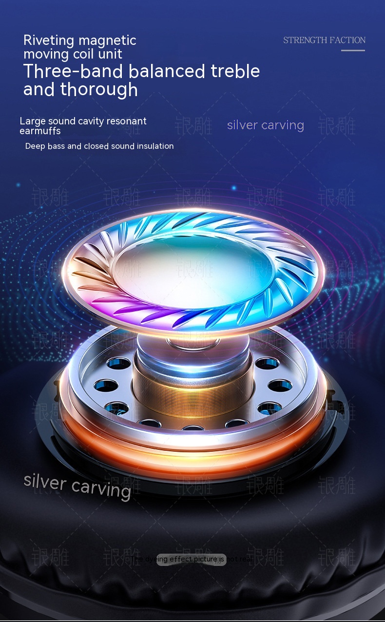 Vista 20 de Silver Eagle Q7 Head-mounted Computer Earphone With Microphone Luminous Channel USB Gaming Headset