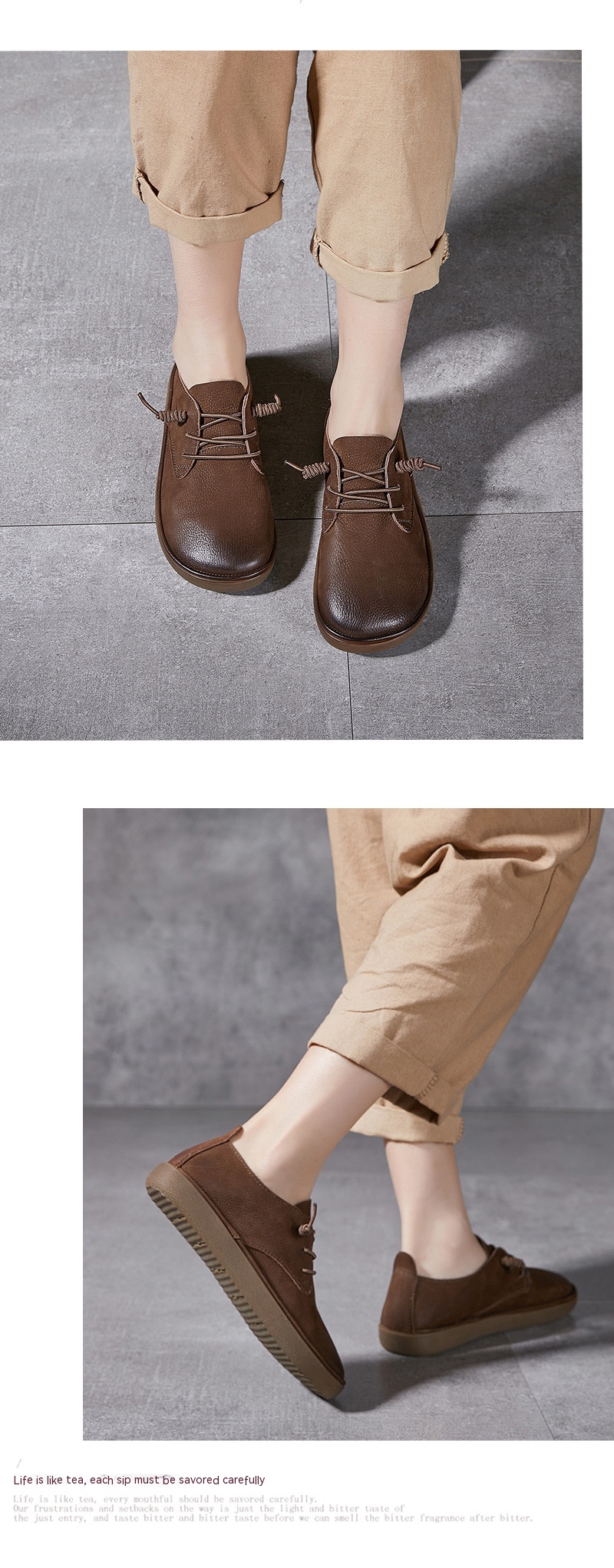 Retro Mori Style Flat Bottom Slip-on Low-cut Women's Shoes