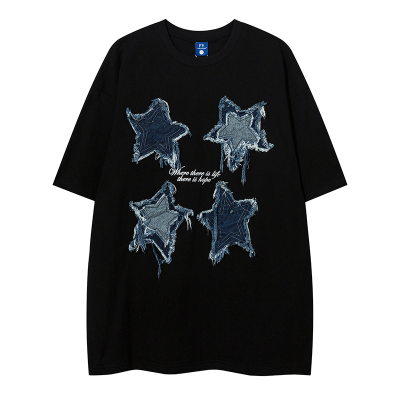 Title 10, Camiseta masculina vintage com patch de estrela...