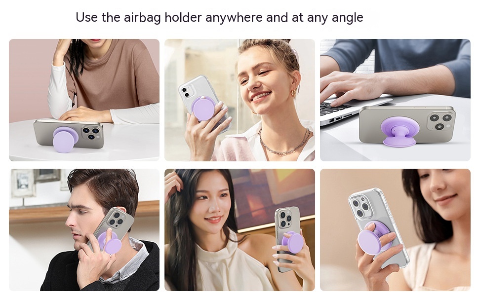 Silicone Airbag Magnetic Phone Holder Desktop Telescopic Folding - Image 4