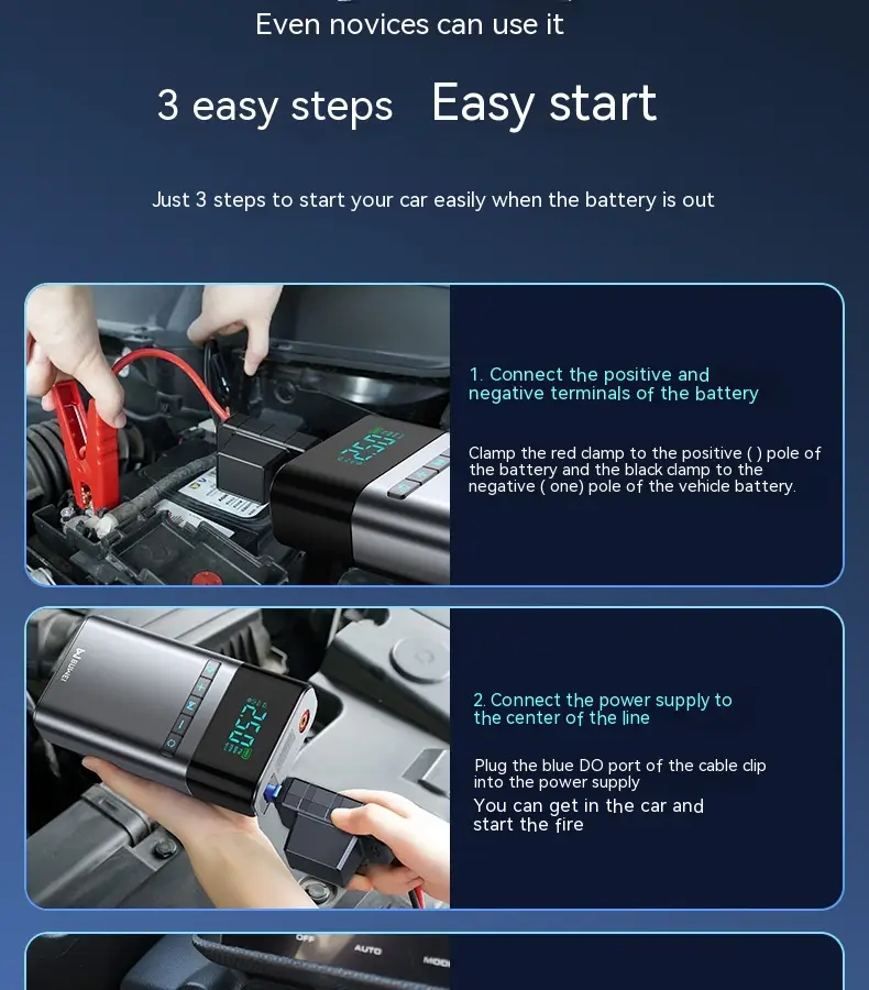 Automobile Emergency Start Power Source All-in-one Machine With Electric Treasure