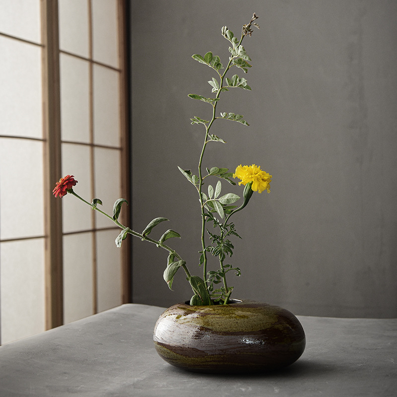 Title 1, Ceramic Vase Vintage Dried Flower Stoneware Hom...