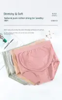 Thin Breathable Cotton Crotch Belly Support Postpartum Pregnant Women Seamless Underwear view 19