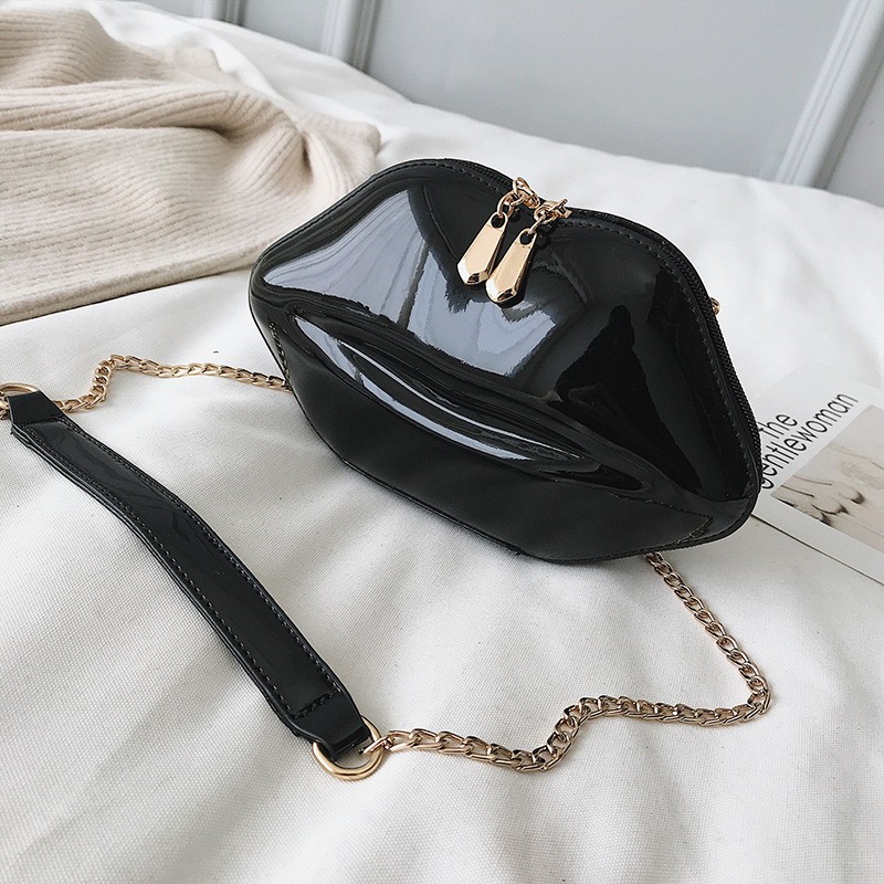 Title 5, Red Lips Small Bag Korean Fashion Chain Shoulde...