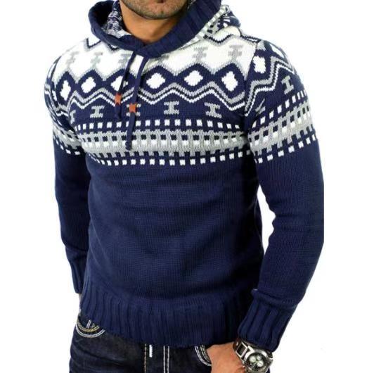 Title 1, Mens Ethnic Print Casual Pullover Hooded Sweat...