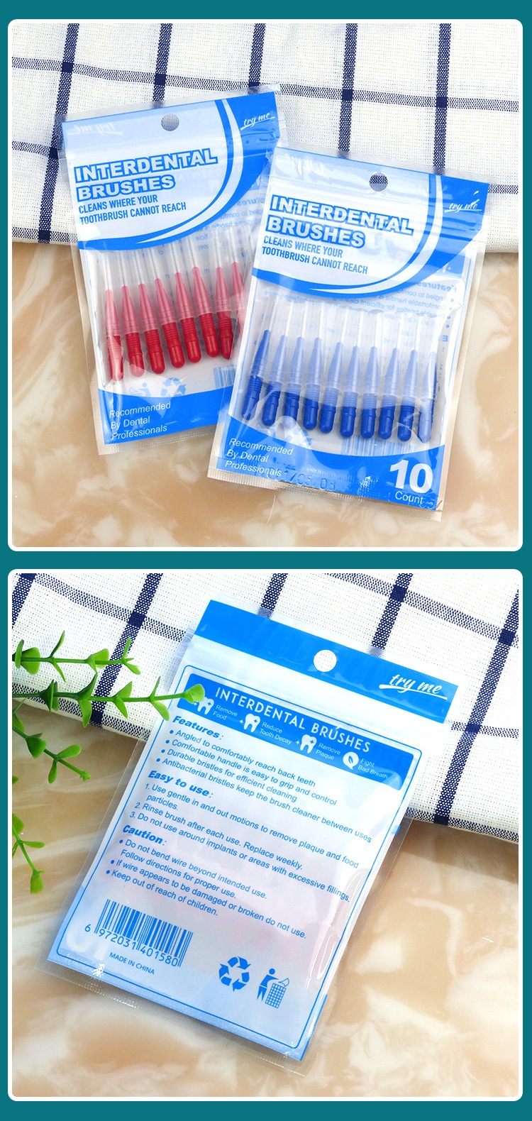 Tooth Seam Interdental Orthodontic Cleaning Toothpick Brush