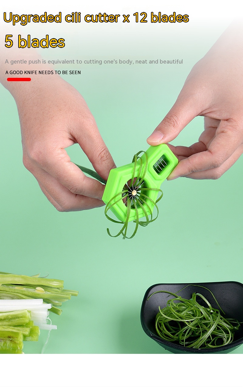 Creative Stainless Steel Onion Cutter Plum Blossom Maker Kitchen Cutting Tool