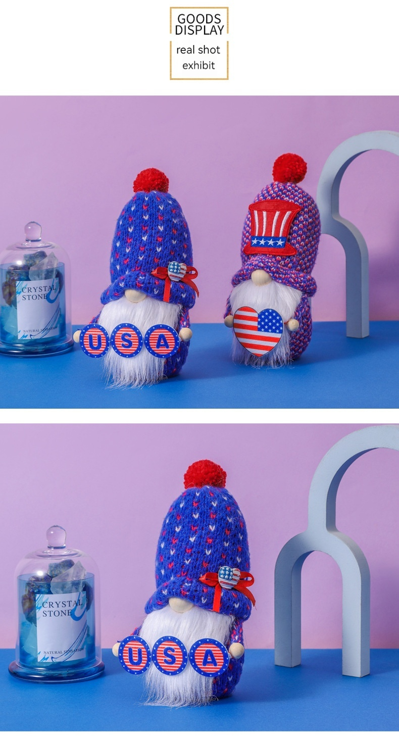 Title 5, American Independence Day Knitted Hat Faceless ...