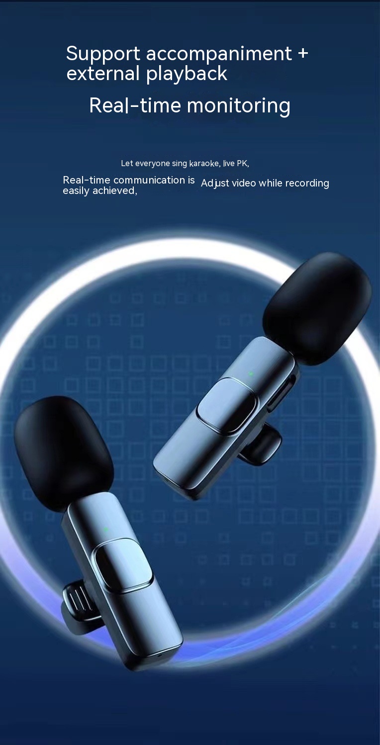 Microphone K8K9 Neckline Clip Live Radio Intelligent Noise Reduction - Image 5