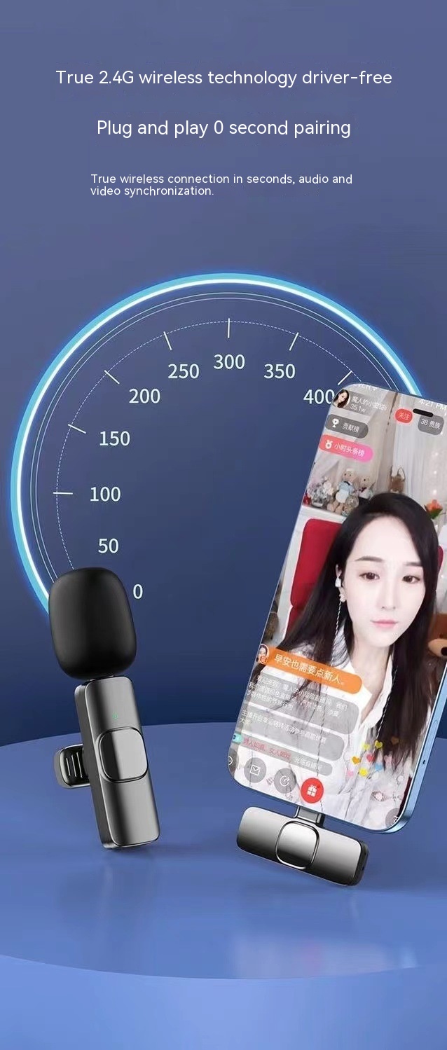 Microphone K8K9 Neckline Clip Live Radio Intelligent Noise Reduction - Image 9