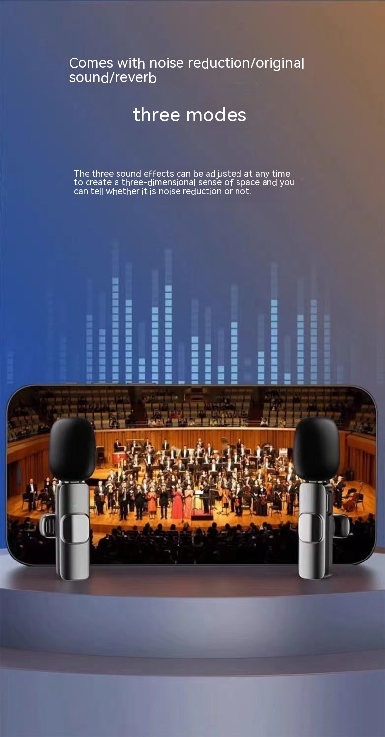 Microphone K8K9 Neckline Clip Live Radio Intelligent Noise Reduction - Image 7