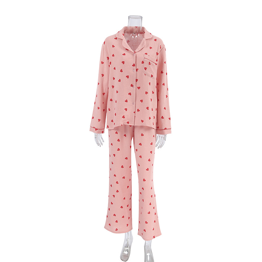 Title 12, Comfortable Soft Heart Printing Cotton Pajamas ...