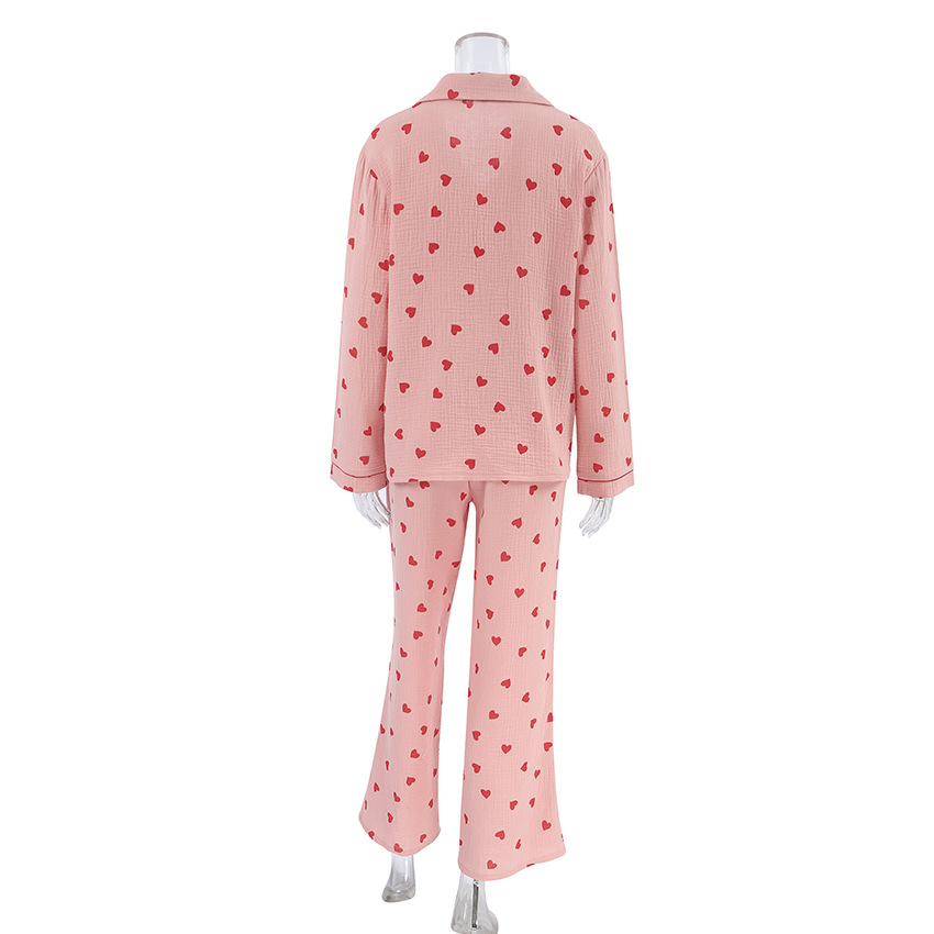 Title 14, Comfortable Soft Heart Printing Cotton Pajamas ...