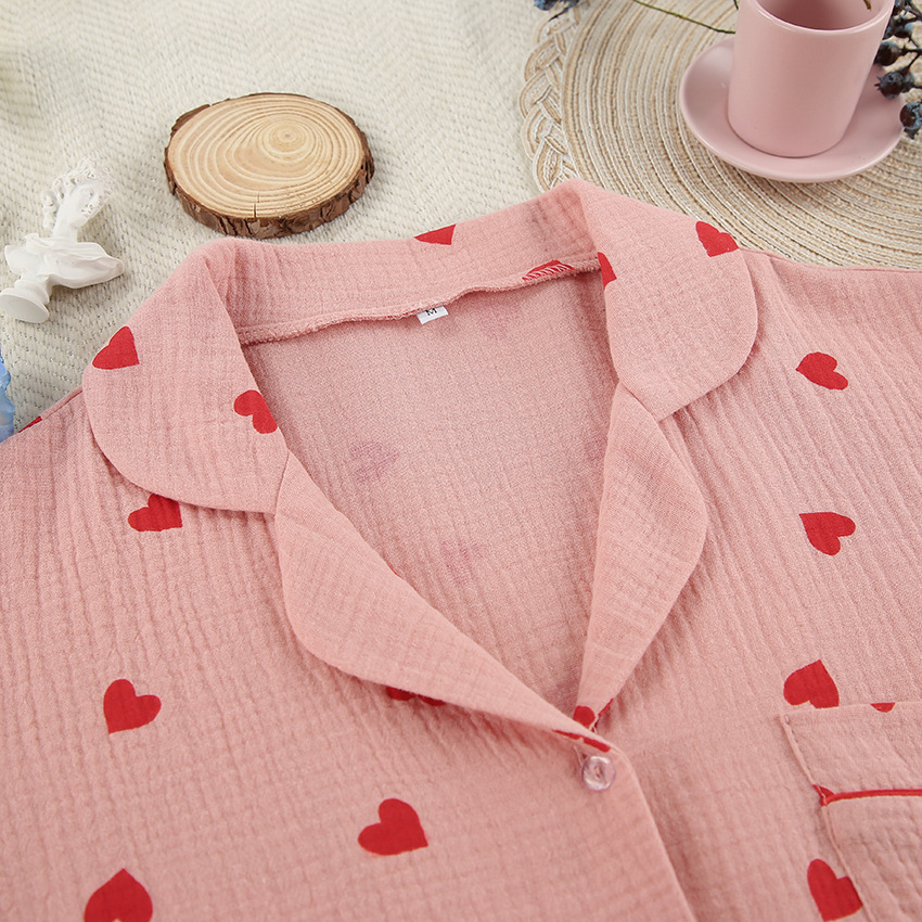 Title 15, Comfortable Soft Heart Printing Cotton Pajamas ...