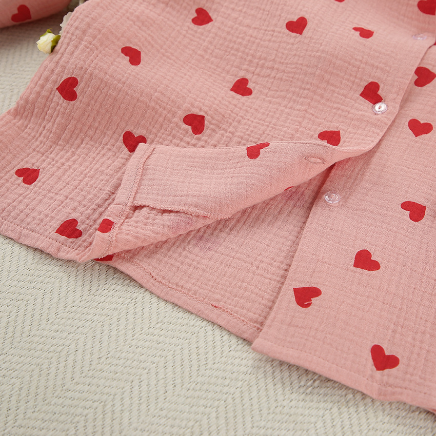 Title 16, Comfortable Soft Heart Printing Cotton Pajamas ...