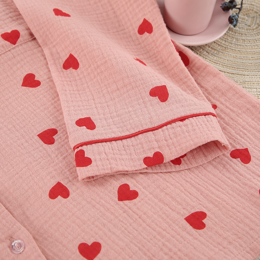 Title 19, Comfortable Soft Heart Printing Cotton Pajamas ...