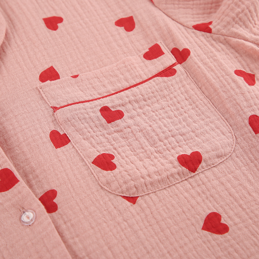 Title 21, Comfortable Soft Heart Printing Cotton Pajamas ...