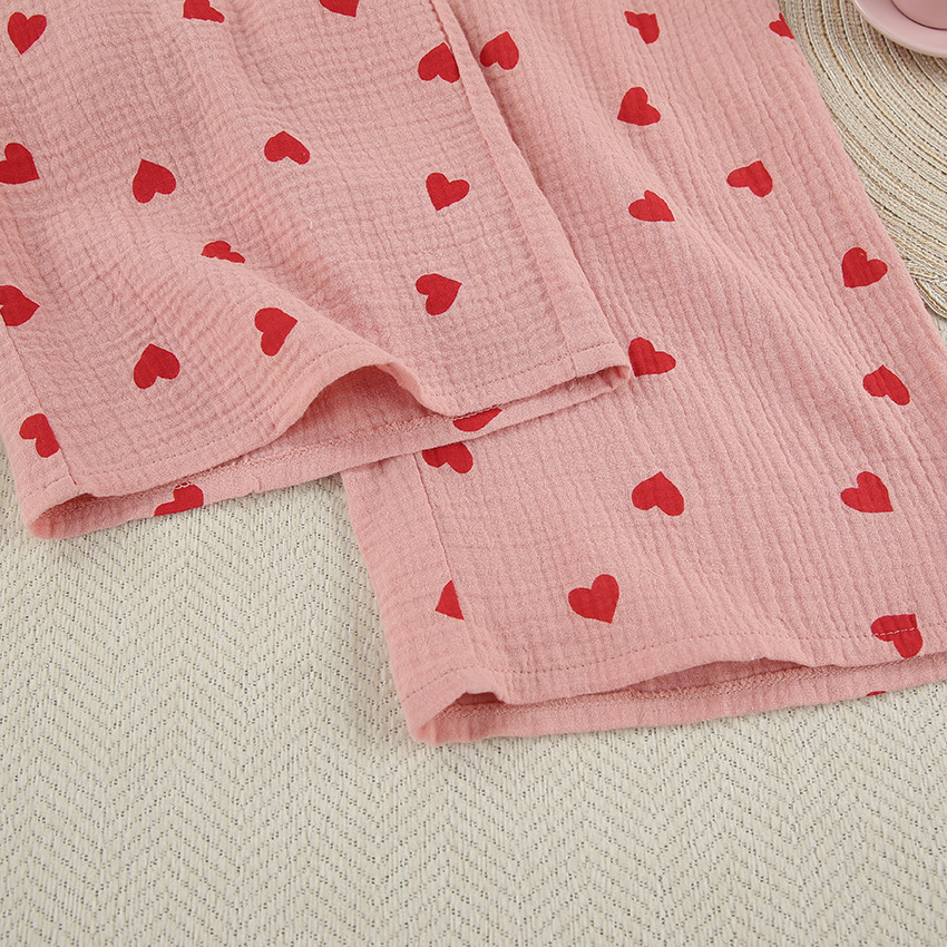 Title 23, Comfortable Soft Heart Printing Cotton Pajamas ...