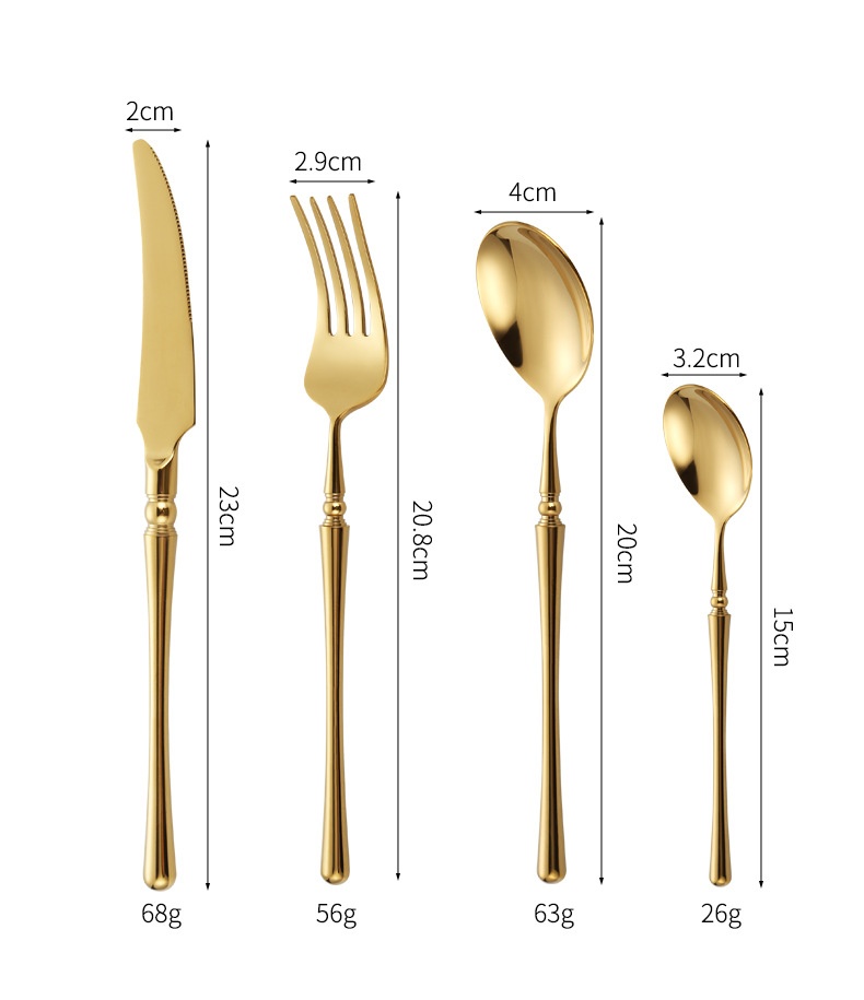 Title 2, 304 Stainless Steel Knife Fork And Spoon Tableware