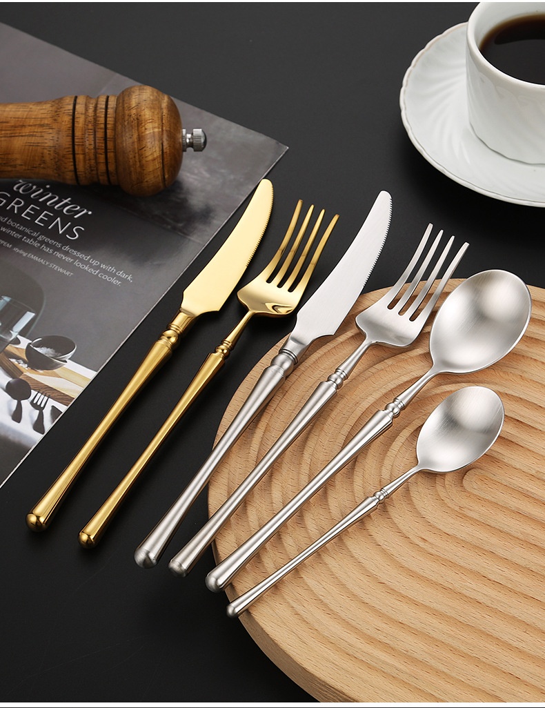 Title 3, 304 Stainless Steel Knife Fork And Spoon Tableware