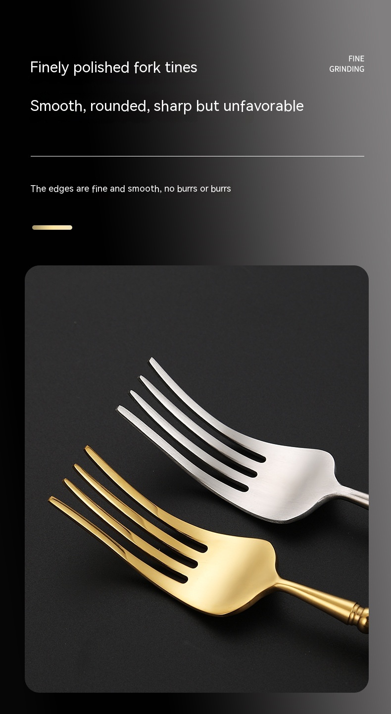 Title 4, 304 Stainless Steel Knife Fork And Spoon Tableware