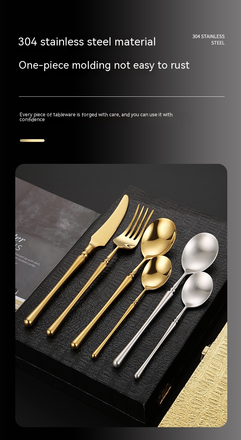 Title 8, 304 Stainless Steel Knife Fork And Spoon Tableware